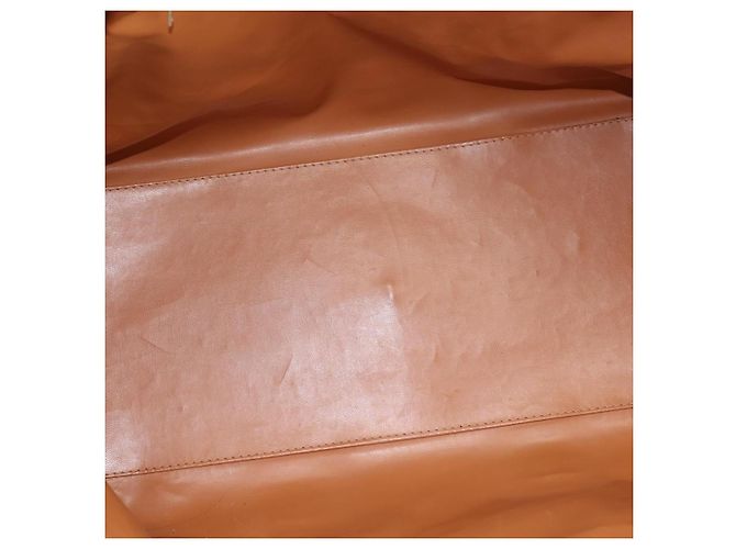 Céline Borsa Boston CELINE Macadam Canvas PVC Leather Brown Gold Auth ka5932 Marrone D'oro - vista 11