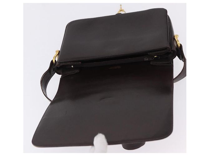 Céline Borsa a tracolla CELINE C Saluki Canvas Beige Gold Tone Auth ep15812 - vista 11