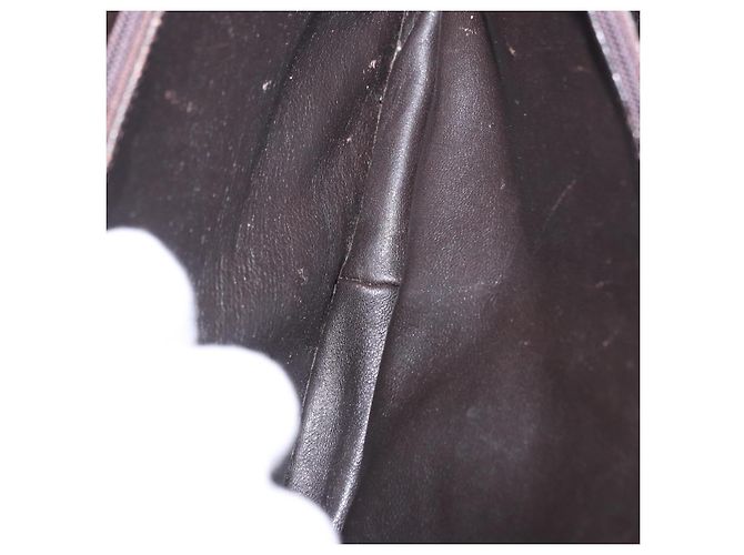 Céline Borsa a tracolla CELINE C Saluki Canvas Beige Gold Tone Auth ep15812 - vista 12