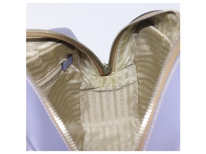 Borsa a mano PRADA pelle Saffiano Purple Silver Auth yk20752A Argento Porpora - vista 25