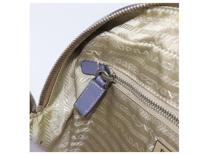 Borsa a mano PRADA pelle Saffiano Purple Silver Auth yk20752A Argento Porpora - vista 27