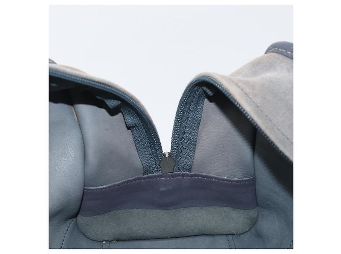 Borsa a mano LOEWE Americana 28 in camoscio grigio argento Auth 200243A Marrone - vista 21