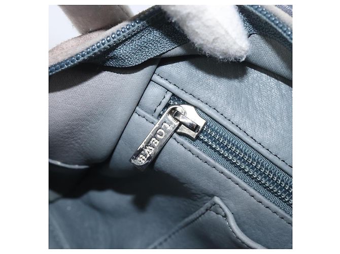 Borsa a mano LOEWE Americana 28 in camoscio grigio argento Auth 200243A Marrone - vista 22