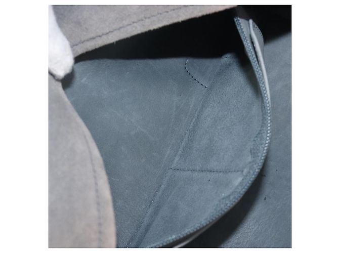 Borsa a mano LOEWE Americana 28 in camoscio grigio argento Auth 200243A Marrone - vista 23
