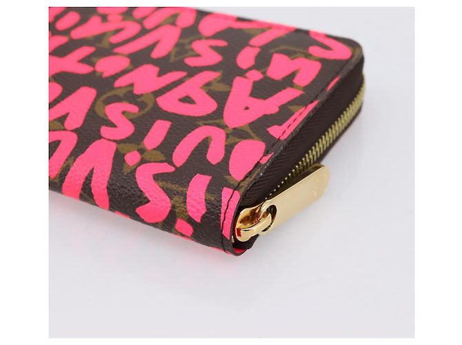 LOUIS VUITTON Monogram Graffiti Zippy Wallet Pink M93710 LV Auth 199073V Rosa Monogramma - vista 15