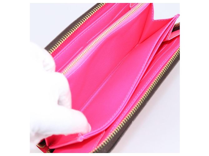 LOUIS VUITTON Monogram Graffiti Zippy Wallet Pink M93710 LV Auth 199073V Rosa Monogramma - vista 21