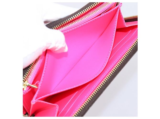 LOUIS VUITTON Monogram Graffiti Zippy Wallet Pink M93710 LV Auth 199073V Rosa Monogramma - vista 22