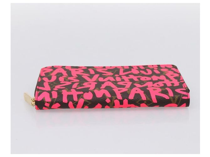 LOUIS VUITTON Monogram Graffiti Zippy Wallet Pink M93710 LV Auth 199073V Rosa Monogramma - vista 6