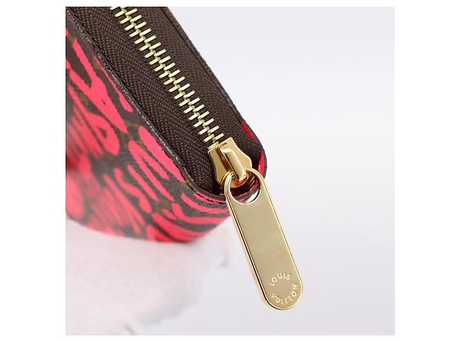 LOUIS VUITTON Monogram Graffiti Zippy Wallet Pink M93710 LV Auth 199073V Rosa Monogramma - vista 8