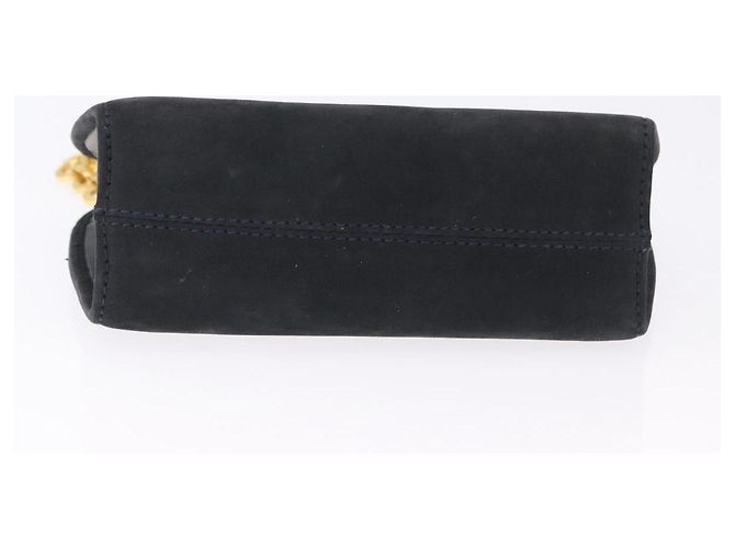 Borsa a tracolla Salvatore Ferragamo Gancini Chain Suede Black Gold Auth 197729 Nero D'oro - vista 5