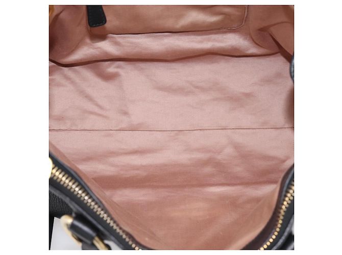 Borsa a mano Miu Miu in pelle 2way Nero Oro Auth yk20869A D'oro - vista 11