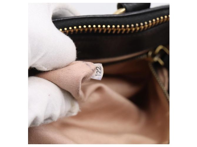Borsa a mano Miu Miu in pelle 2way Nero Oro Auth yk20869A D'oro - vista 12