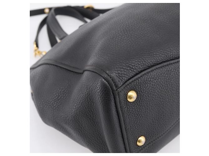 Borsa a mano Miu Miu in pelle 2way Nero Oro Auth yk20869A D'oro - vista 15