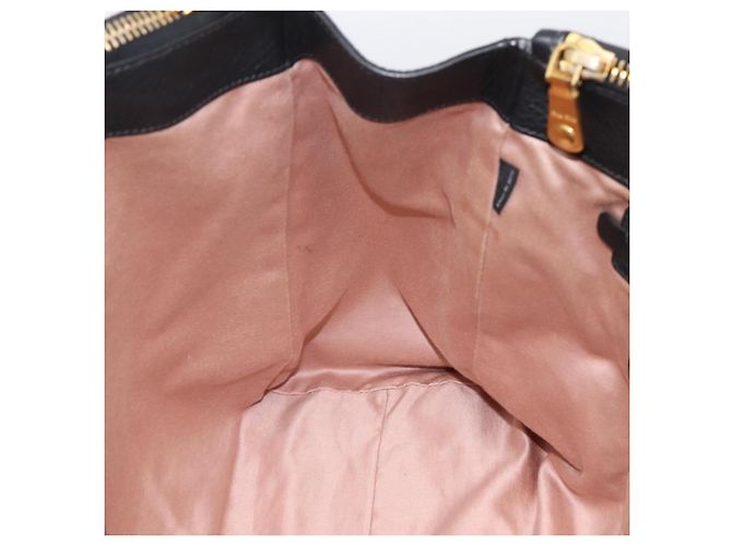 Borsa a mano Miu Miu in pelle 2way Nero Oro Auth yk20869A D'oro - vista 21