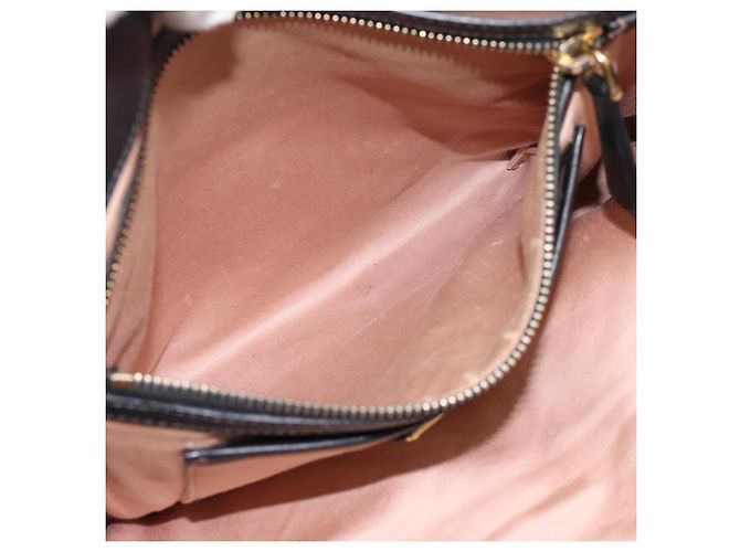 Borsa a mano Miu Miu in pelle 2way Nero Oro Auth yk20869A D'oro - vista 24