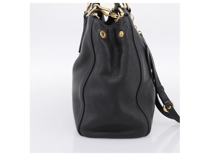 Borsa a mano Miu Miu in pelle 2way Nero Oro Auth yk20869A D'oro - vista 3
