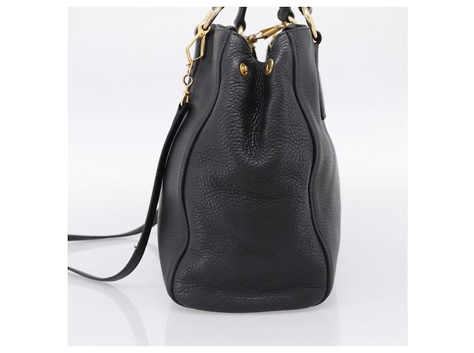 Borsa a mano Miu Miu in pelle 2way Nero Oro Auth yk20869A D'oro - vista 4