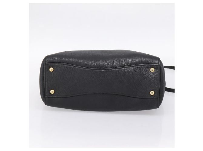 Borsa a mano Miu Miu in pelle 2way Nero Oro Auth yk20869A D'oro - vista 5