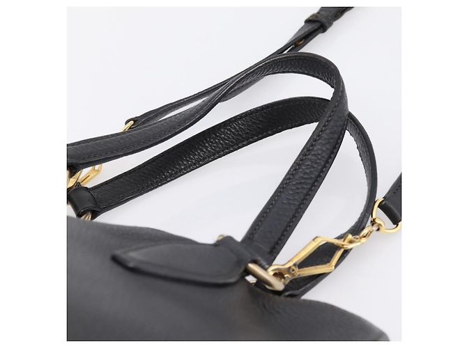 Borsa a mano Miu Miu in pelle 2way Nero Oro Auth yk20869A D'oro - vista 8