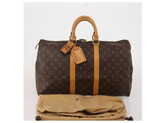 LOUIS VUITTON Monogram Keepall 45 Boston Bag M41428 LV Auth 196331V Monogramma - vista 12