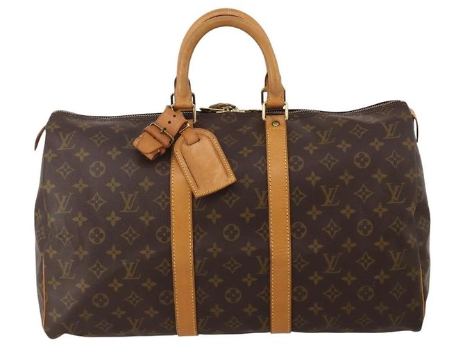 LOUIS VUITTON Monogram Keepall 45 Boston Bag M41428 LV Auth 196331V Monogramma - vista 13
