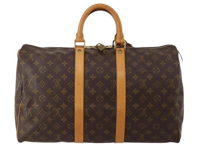 LOUIS VUITTON Monogram Keepall 45 Boston Bag M41428 LV Auth 196331V Monogramma - vista 2
