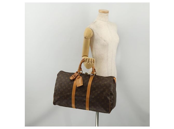 LOUIS VUITTON Monogram Keepall 45 Boston Bag M41428 LV Auth 196331V Monogramma - vista 23