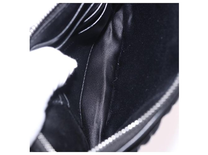 Borsa a tracolla Miu Miu Matelassé in pelle nera argento Auth ka5870SAM Nero - vista 10