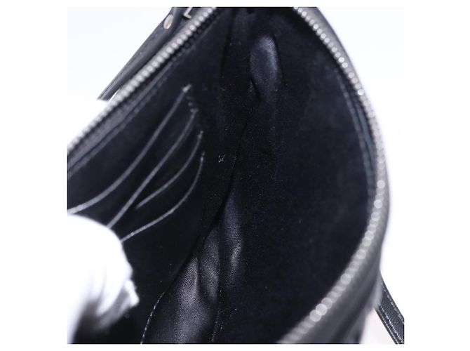 Borsa a tracolla Miu Miu Matelassé in pelle nera argento Auth ka5870SAM Nero - vista 23