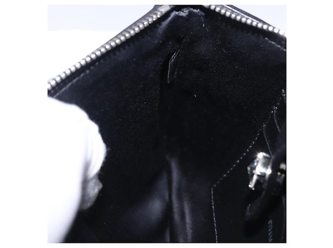 Borsa a tracolla Miu Miu Matelassé in pelle nera argento Auth ka5870SAM Nero - vista 24
