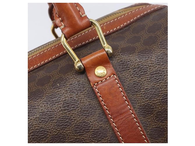 Céline Borsa a mano CELINE Macadam PVC Pelle Marrone Tono Oro Auth ep15813 - vista 10