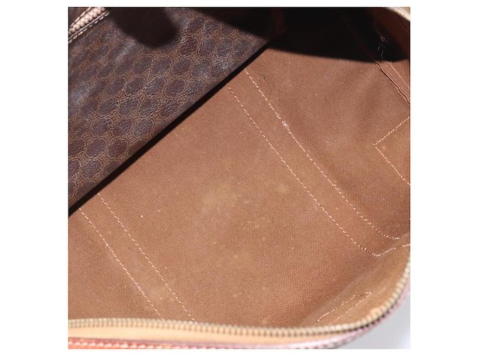 Céline Borsa a mano CELINE Macadam PVC Pelle Marrone Tono Oro Auth ep15813 - vista 11