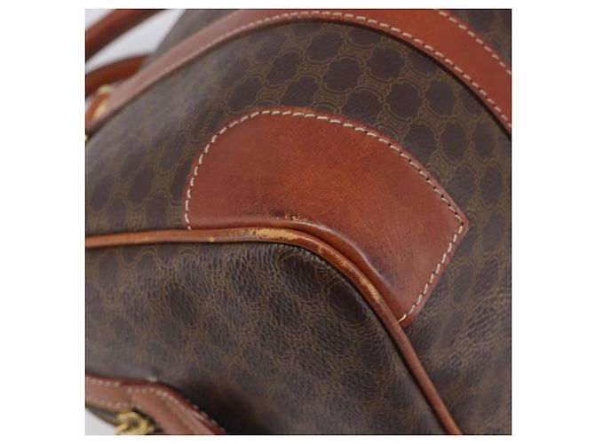 Céline Borsa a mano CELINE Macadam PVC Pelle Marrone Tono Oro Auth ep15813 - vista 14
