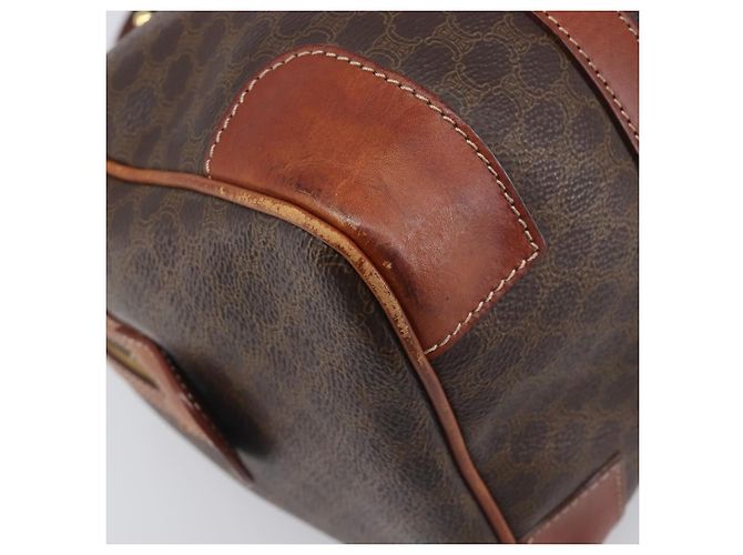 Céline Borsa a mano CELINE Macadam PVC Pelle Marrone Tono Oro Auth ep15813 - vista 16
