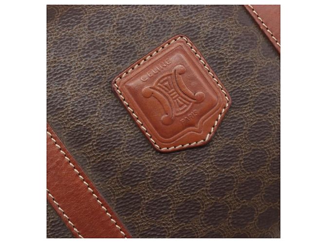 Céline Borsa a mano CELINE Macadam PVC Pelle Marrone Tono Oro Auth ep15813 - vista 17