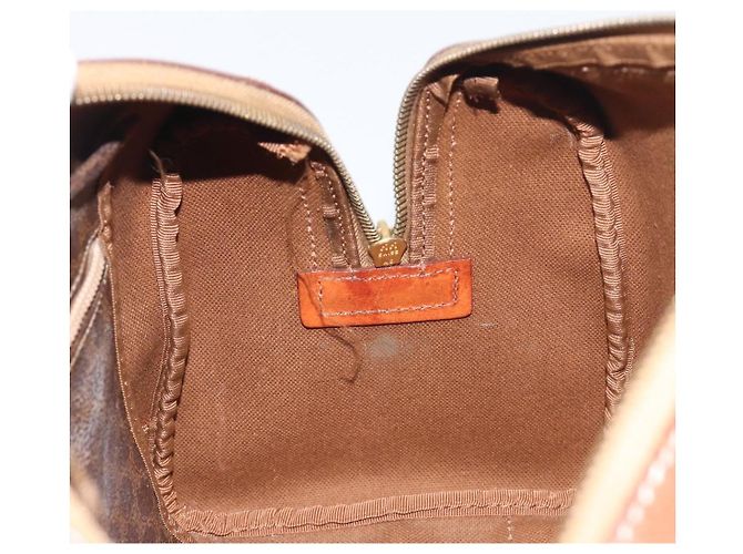 Céline Borsa a mano CELINE Macadam PVC Pelle Marrone Tono Oro Auth ep15813 - vista 19