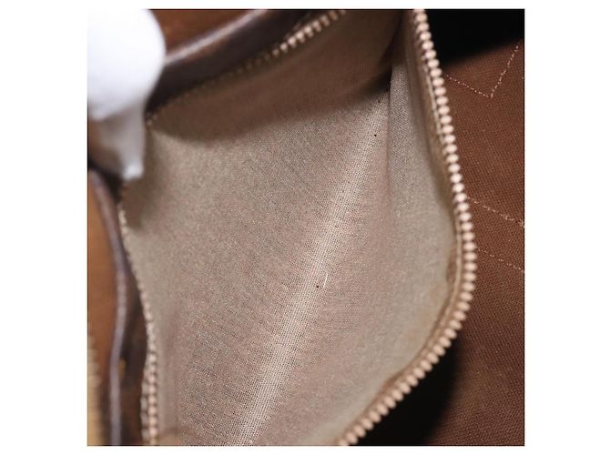 Céline Borsa a mano CELINE Macadam PVC Pelle Marrone Tono Oro Auth ep15813 - vista 22