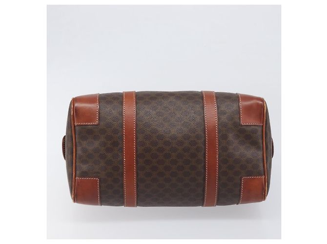 Céline Borsa a mano CELINE Macadam PVC Pelle Marrone Tono Oro Auth ep15813 - vista 5