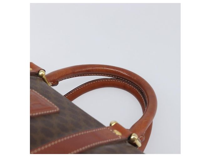 Céline Borsa a mano CELINE Macadam PVC Pelle Marrone Tono Oro Auth ep15813 - vista 8