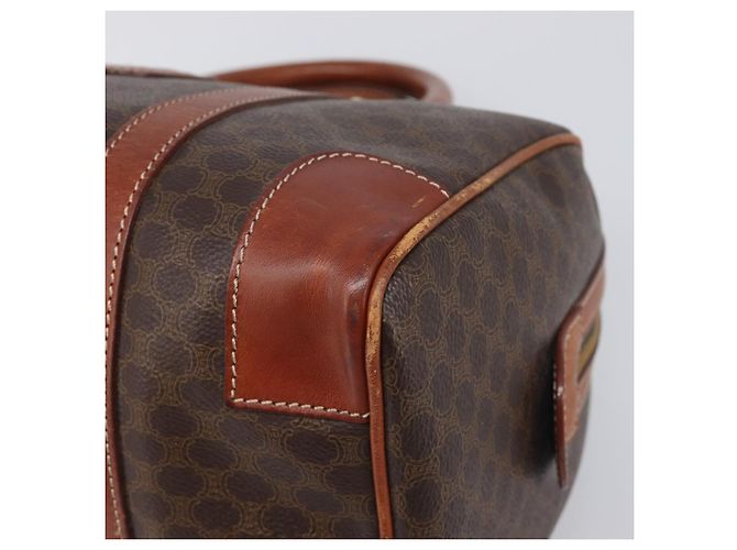Céline Borsa a mano CELINE Macadam PVC Pelle Marrone Tono Oro Auth ep15813 - vista 9