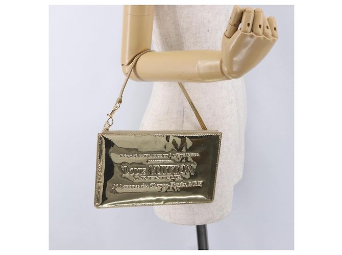 LOUIS VUITTON Monogram Miroir Pochette Plat Pouch Gold LV Auth 199233V Dourado - vista 23