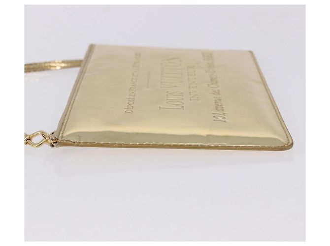 LOUIS VUITTON Monogram Miroir Pochette Plat Pouch Gold LV Auth 199233V Dourado - vista 5