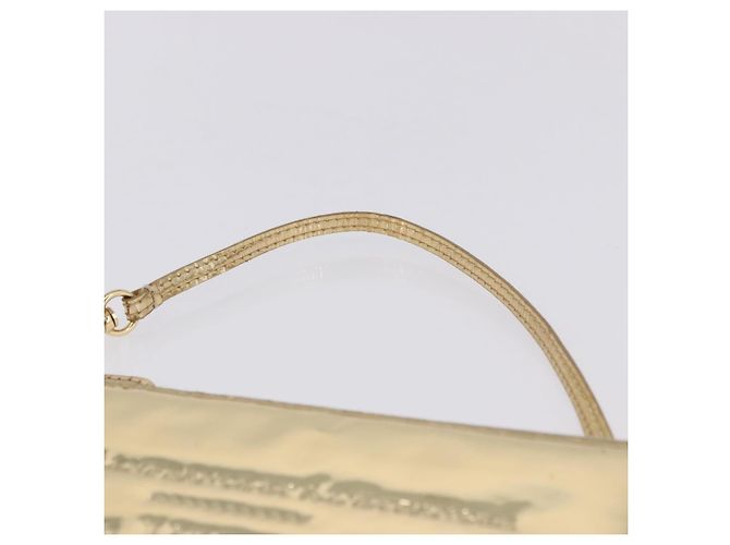 LOUIS VUITTON Monogram Miroir Pochette Plat Pouch Gold LV Auth 199233V Dourado - vista 9