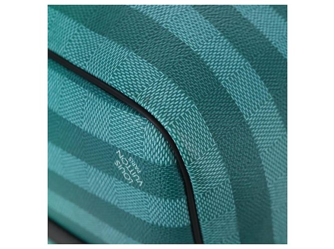 LOUIS VUITTON Damier Stripe Gradation Keepall Bandouliere 50 Auth 198613SM Verde - vista 19