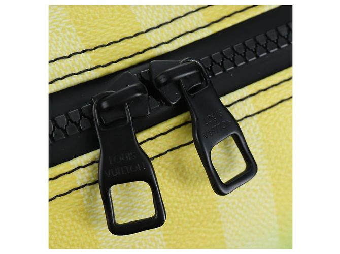 LOUIS VUITTON Damier Stripe Gradation Keepall Bandouliere 50 Auth 198613SM Verde - vista 25