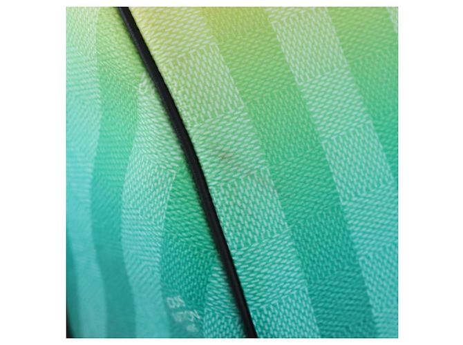 LOUIS VUITTON Damier Stripe Gradation Keepall Bandouliere 50 Auth 198613SM Verde - vista 8