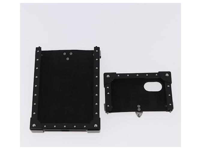 LOUIS VUITTON Monogram Eclipse Fragment iTrunk iPhone 7 Case M62613 Auth BA15042 Noir Monogramme - vue 10