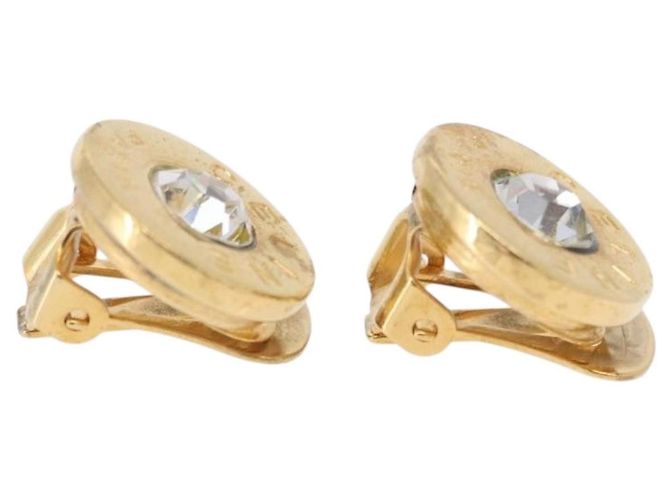 Céline Orecchini CELINE metallo Gold Auth ka5908 D'oro - vista 11
