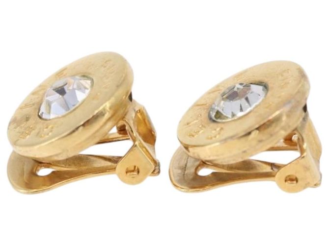 Céline Orecchini CELINE metallo Gold Auth ka5908 D'oro - vista 12