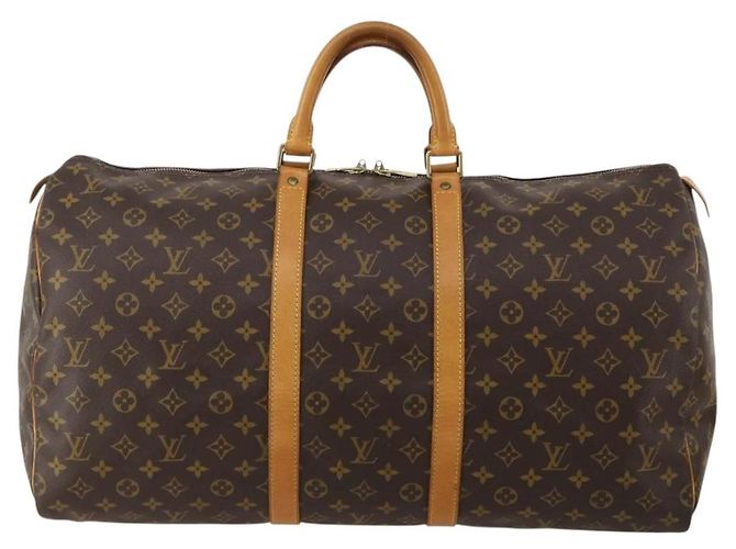 LOUIS VUITTON Monogram Keepall 55 Boston Bag M41424 LV Auth 196393A Monogramma - vista 13